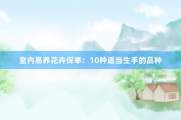室内易养花卉保举：10种适当生手的品种